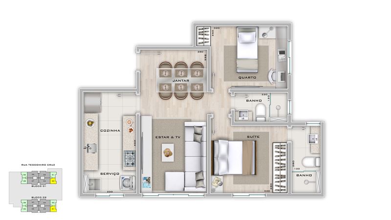 Apartamento 2 Quartos
